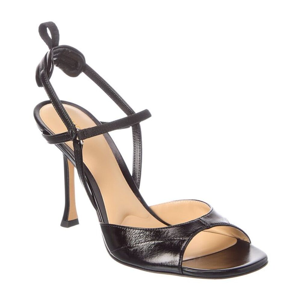 Fendi Very Colibri Leather Sandal, Black